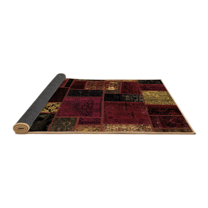 Sideview of Patchwork Brown Transitional Rug, abs2004brn