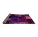 Sideview of Patchwork Purple Transitional Rug, abs2004pur