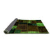 Sideview of Patchwork Green Transitional Rug, abs2004grn