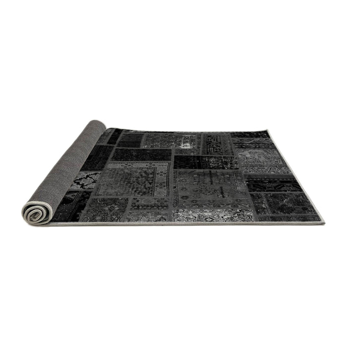Sideview of Patchwork Gray Transitional Rug, abs2004gry