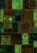 Patchwork Green Transitional Rug, abs2004grn