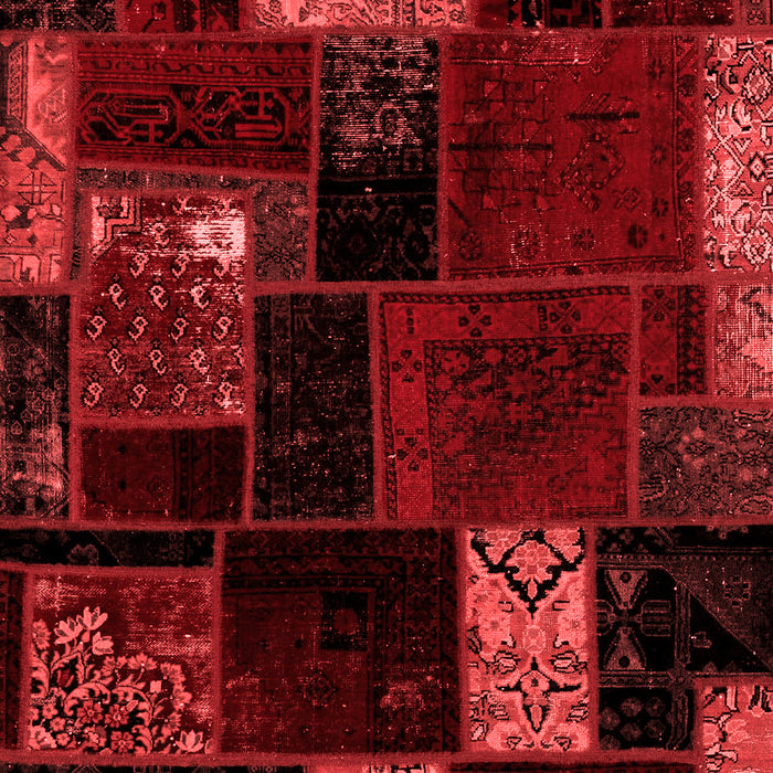 Patchwork Red Transitional Area Rugs