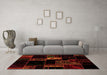 Machine Washable Patchwork Orange Transitional Area Rugs in a Living Room, wshabs2005org