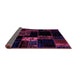 Sideview of Patchwork Purple Transitional Rug, abs2005pur