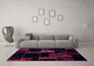 Machine Washable Patchwork Purple Transitional Area Rugs in a Living Room, wshabs2005pur