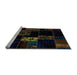 Sideview of Machine Washable Patchwork Light Blue Transitional Rug, wshabs2005lblu