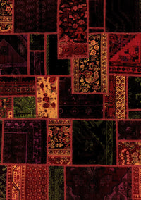 Patchwork Orange Transitional Rug, abs2005org