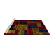Sideview of Machine Washable Abstract Dark Brown Rug, wshabs2006