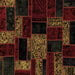 Square Patchwork Brown Transitional Rug, abs2006brn