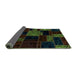 Sideview of Patchwork Turquoise Transitional Rug, abs2006turq