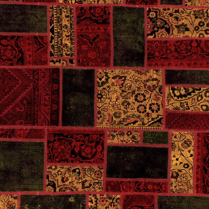 Patchwork Orange Transitional Rug, abs2006org