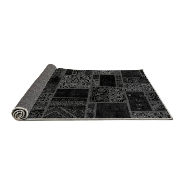 Sideview of Patchwork Gray Transitional Rug, abs2006gry