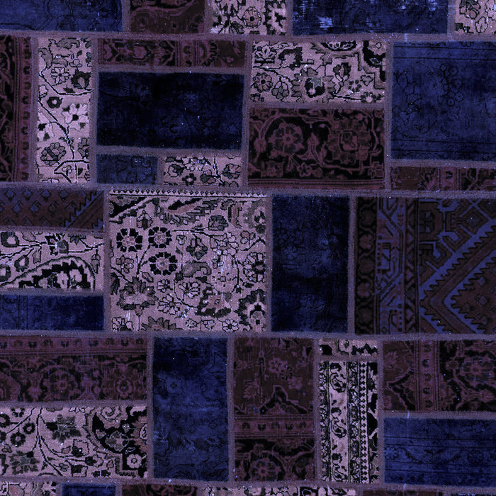 Patchwork Blue Transitional Rug, abs2006blu