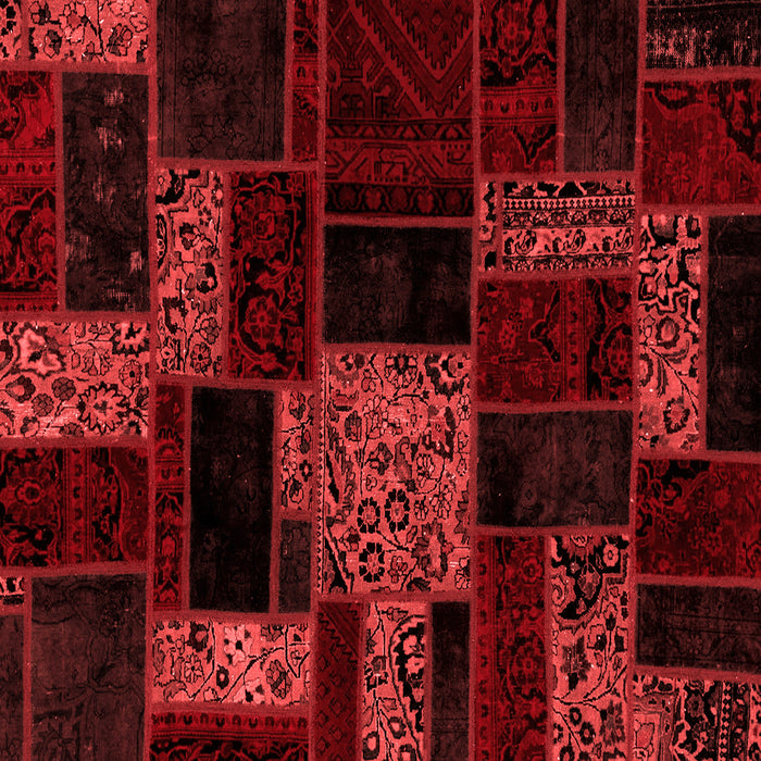 Patchwork Red Transitional Rug, abs2006red