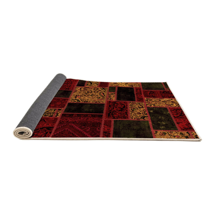 Sideview of Patchwork Orange Transitional Rug, abs2006org