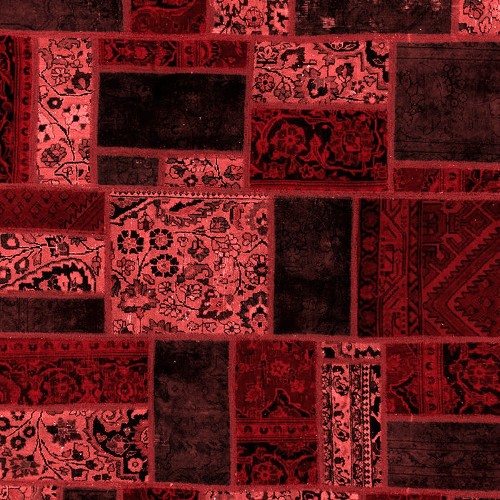 Patchwork Red Transitional Area Rugs