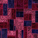 Square Patchwork Pink Transitional Rug, abs2006pnk