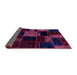 Sideview of Patchwork Purple Transitional Rug, abs2006pur