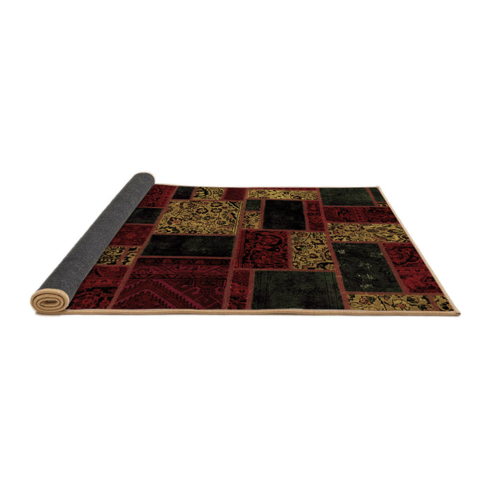 Sideview of Patchwork Brown Transitional Rug, abs2006brn