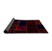 Sideview of Abstract Red Patchwork Rug, abs2007