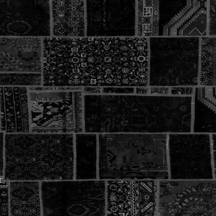 Square Patchwork Gray Transitional Rug, abs2007gry