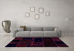 Machine Washable Patchwork Purple Transitional Area Rugs in a Living Room, wshabs2007pur