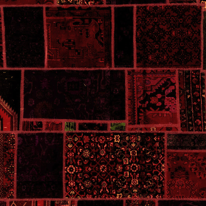 Patchwork Orange Transitional Rug, abs2007org