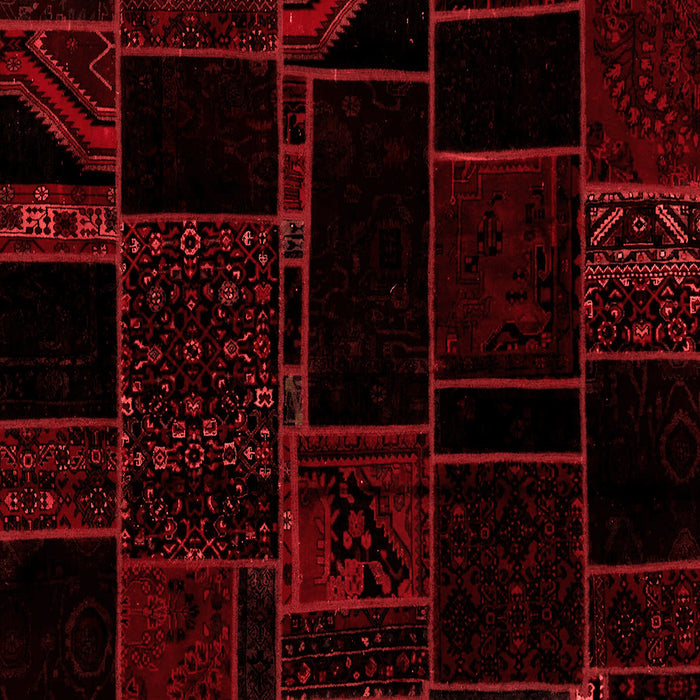 Patchwork Red Transitional Rug, abs2007red