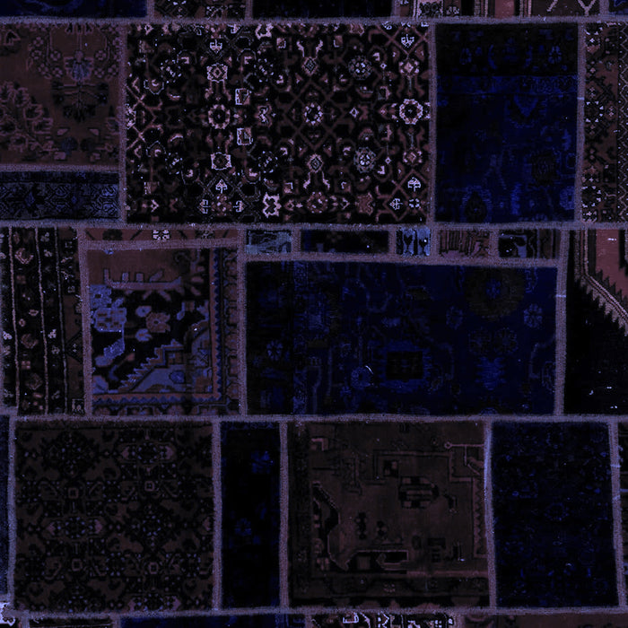 Patchwork Blue Transitional Rug, abs2007blu