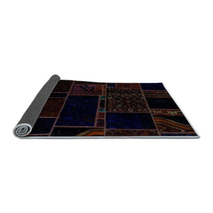 Sideview of Patchwork Light Blue Transitional Rug, abs2007lblu