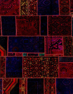 Abstract Red Patchwork Rug, abs2007