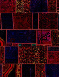 Machine Washable Abstract Night Red Rug, wshabs2007