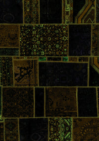 Patchwork Green Transitional Rug, abs2007grn