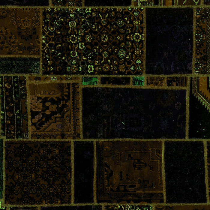 Patchwork Green Transitional Rug, abs2007grn