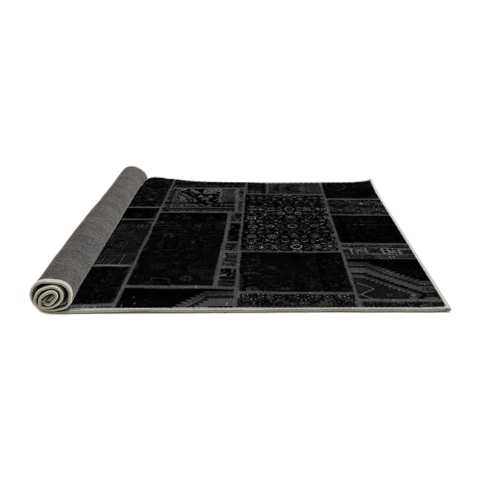 Sideview of Patchwork Gray Transitional Rug, abs2007gry