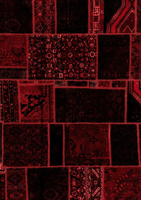 Patchwork Red Transitional Rug, abs2007red