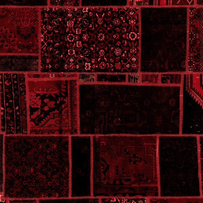 Patchwork Red Transitional Area Rugs