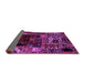 Sideview of Patchwork Purple Transitional Rug, abs2008pur