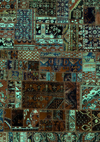 Patchwork Turquoise Transitional Rug, abs2008turq