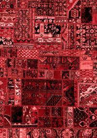 Patchwork Red Transitional Rug, abs2008red