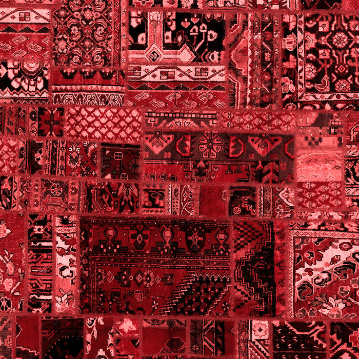 Patchwork Red Transitional Area Rugs