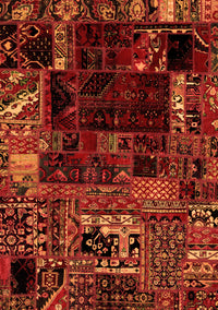 Patchwork Orange Transitional Rug, abs2008org