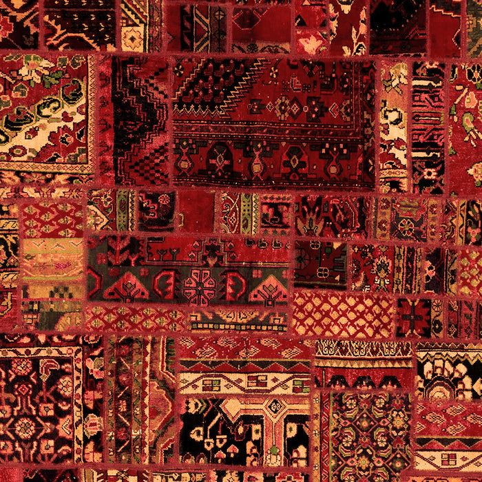 Patchwork Orange Transitional Rug, abs2008org