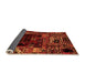 Sideview of Patchwork Orange Transitional Rug, abs2008org