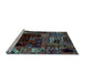 Sideview of Machine Washable Patchwork Light Blue Transitional Rug, wshabs2008lblu