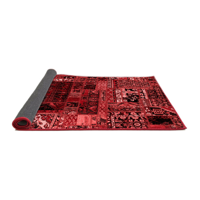 Patchwork Red Transitional Area Rugs