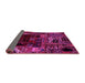 Sideview of Patchwork Pink Transitional Rug, abs2008pnk