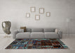 Machine Washable Patchwork Light Blue Transitional Rug in a Living Room, wshabs2008lblu