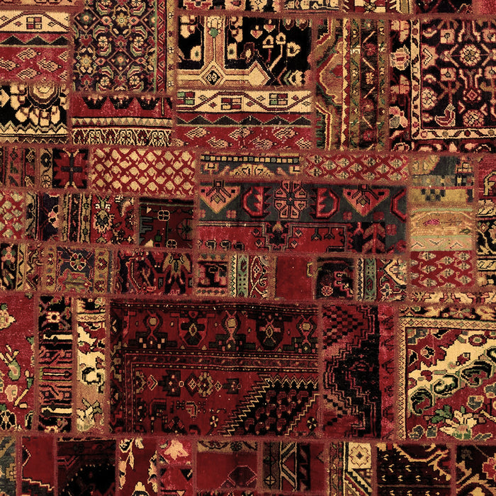 Patchwork Brown Transitional Rug, abs2008brn