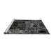 Sideview of Machine Washable Patchwork Gray Transitional Rug, wshabs2008gry